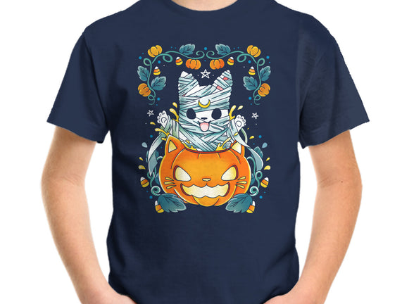 Mummy Pumpkin Cat