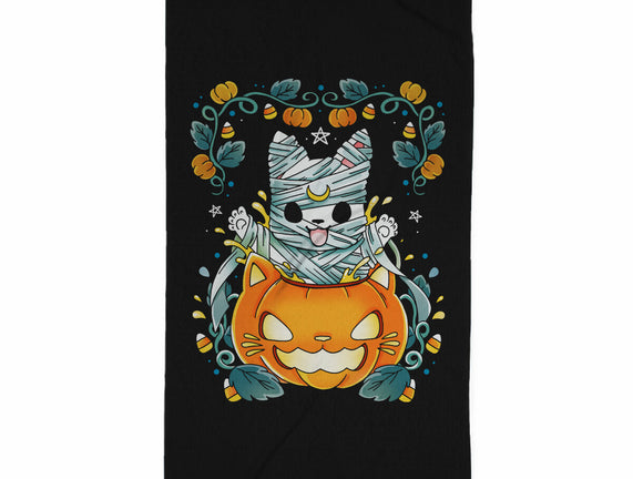 Mummy Pumpkin Cat