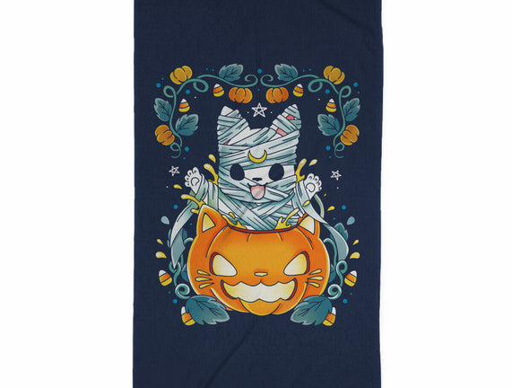 Mummy Pumpkin Cat