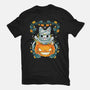 Mummy Pumpkin Cat-Youth-Basic-Tee-Vallina84