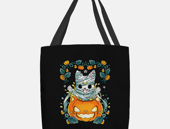 Mummy Pumpkin Cat