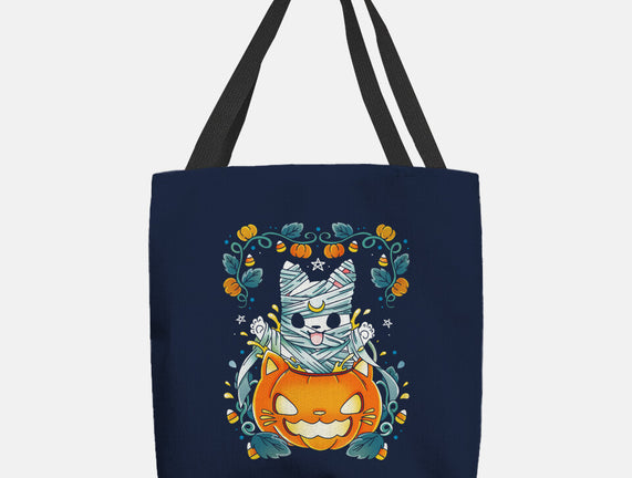 Mummy Pumpkin Cat