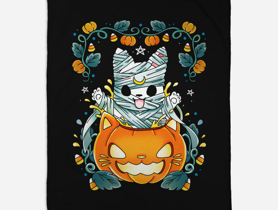 Mummy Pumpkin Cat