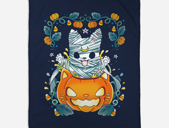 Mummy Pumpkin Cat