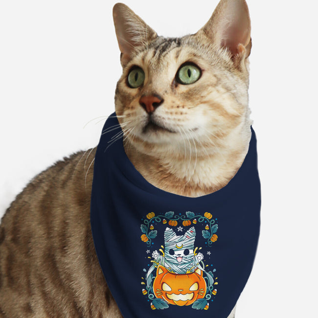 Mummy Pumpkin Cat-Cat-Bandana-Pet Collar-Vallina84