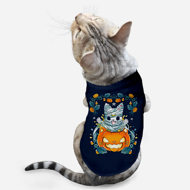 Mummy Pumpkin Cat-Cat-Basic-Pet Tank-Vallina84