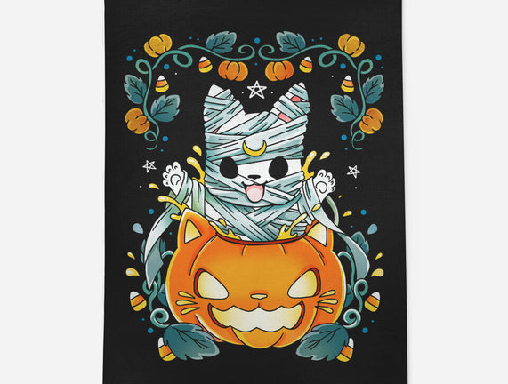 Mummy Pumpkin Cat