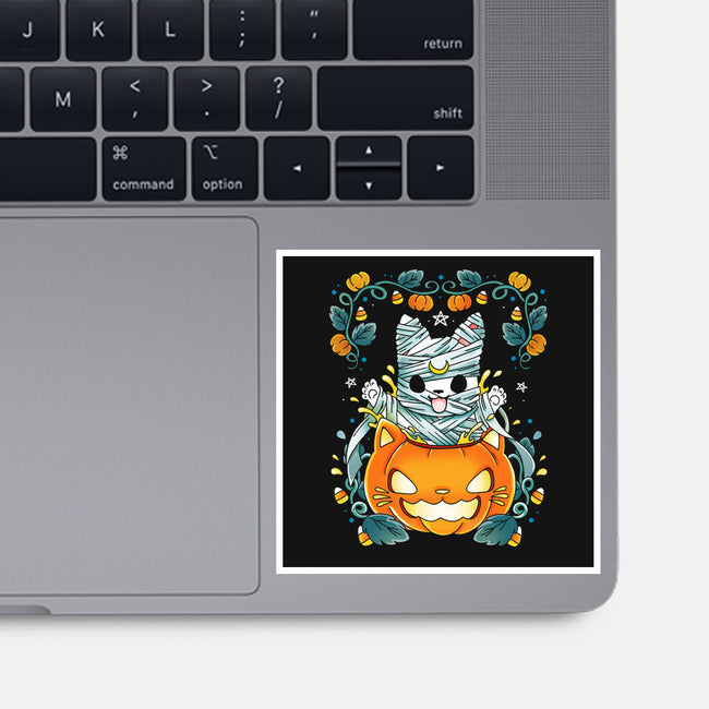 Mummy Pumpkin Cat-None-Glossy-Sticker-Vallina84