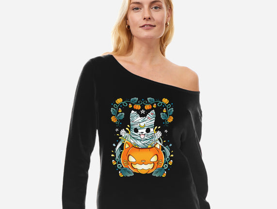 Mummy Pumpkin Cat