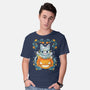 Mummy Pumpkin Cat-Mens-Basic-Tee-Vallina84