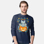 Mummy Pumpkin Cat-Mens-Long Sleeved-Tee-Vallina84