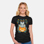 Mummy Pumpkin Cat-Womens-Fitted-Tee-Vallina84