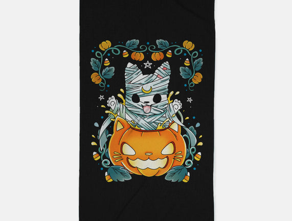 Mummy Pumpkin Cat