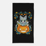 Mummy Pumpkin Cat-None-Beach-Towel-Vallina84