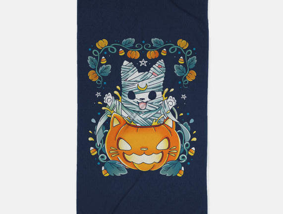 Mummy Pumpkin Cat