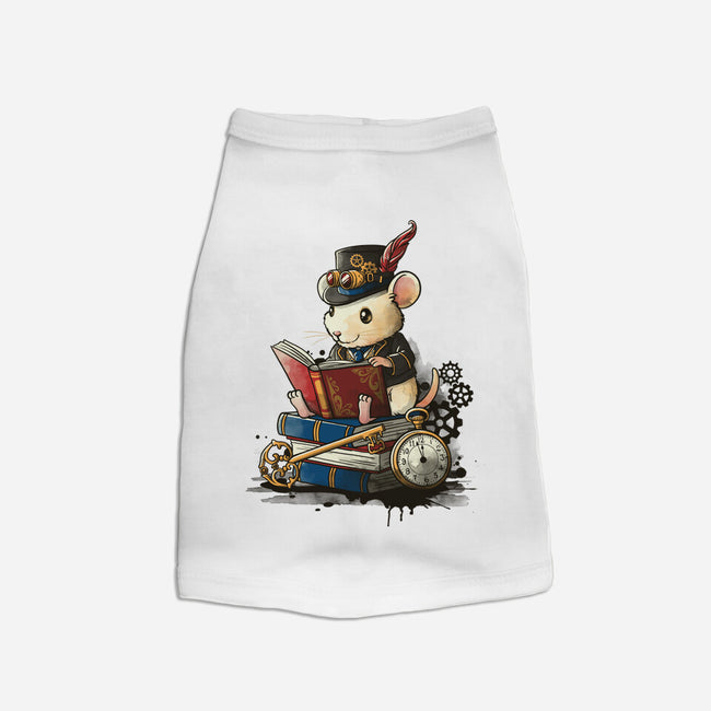 Steampunk Mouse Reader-Dog-Basic-Pet Tank-NemiMakeit