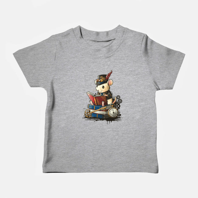 Steampunk Mouse Reader-Baby-Basic-Tee-NemiMakeit