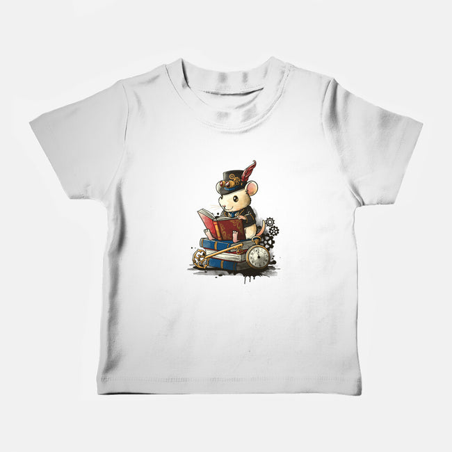 Steampunk Mouse Reader-Baby-Basic-Tee-NemiMakeit