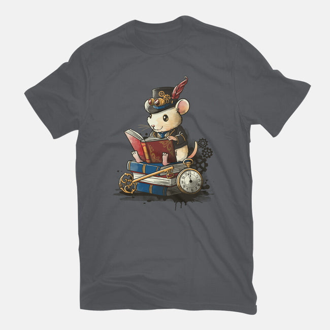 Steampunk Mouse Reader-Mens-Heavyweight-Tee-NemiMakeit