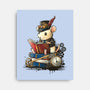 Steampunk Mouse Reader-None-Stretched-Canvas-NemiMakeit