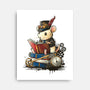 Steampunk Mouse Reader-None-Stretched-Canvas-NemiMakeit