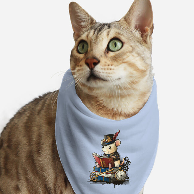 Steampunk Mouse Reader-Cat-Bandana-Pet Collar-NemiMakeit