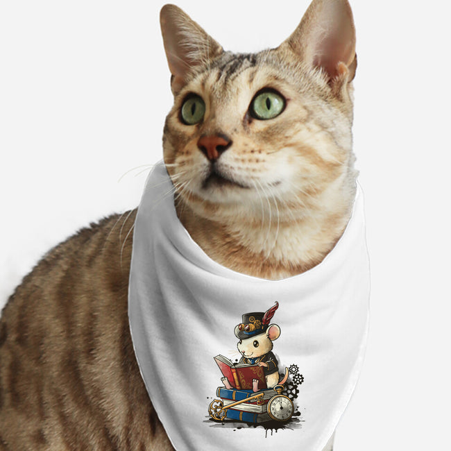 Steampunk Mouse Reader-Cat-Bandana-Pet Collar-NemiMakeit