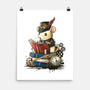 Steampunk Mouse Reader-None-Matte-Poster-NemiMakeit