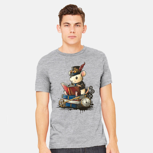 Steampunk Mouse Reader-Mens-Heavyweight-Tee-NemiMakeit