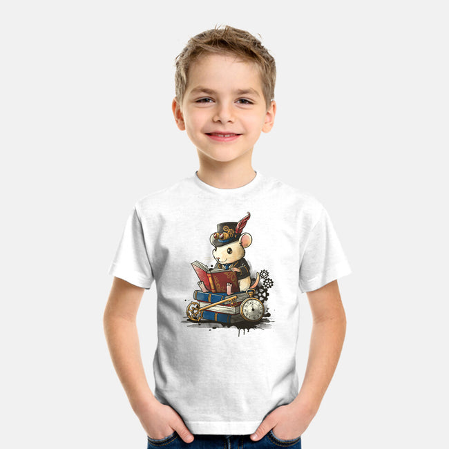 Steampunk Mouse Reader-Youth-Basic-Tee-NemiMakeit