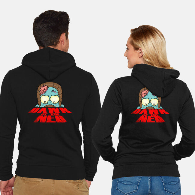 Dawn Of The Ned-Unisex-Zip-Up-Sweatshirt-Boggs Nicolas