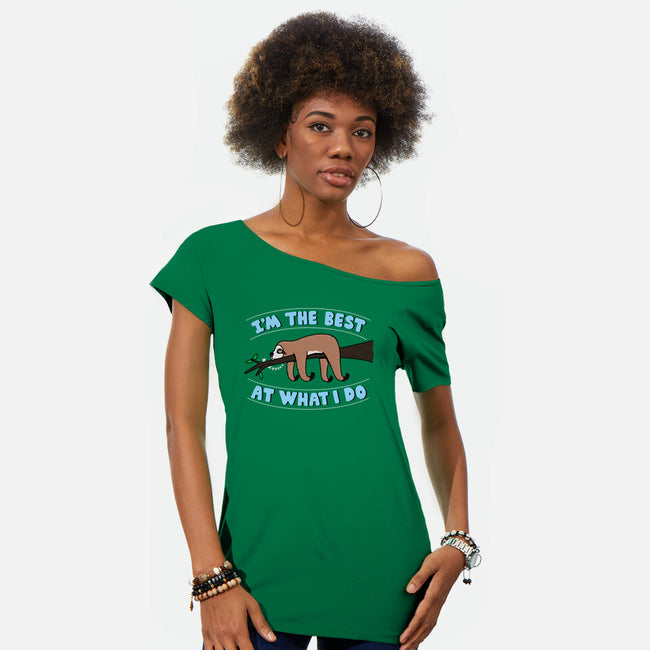 Best At What I Do-Womens-Off Shoulder-Tee-Boggs Nicolas