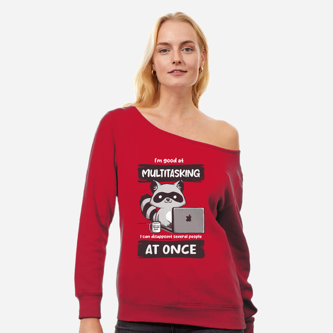 The Multitasker-Womens-Off Shoulder-Sweatshirt-retrodivision