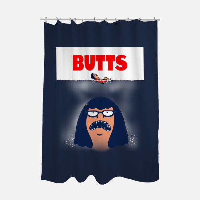 Butt Shark-None-Polyester-Shower Curtain-Boggs Nicolas