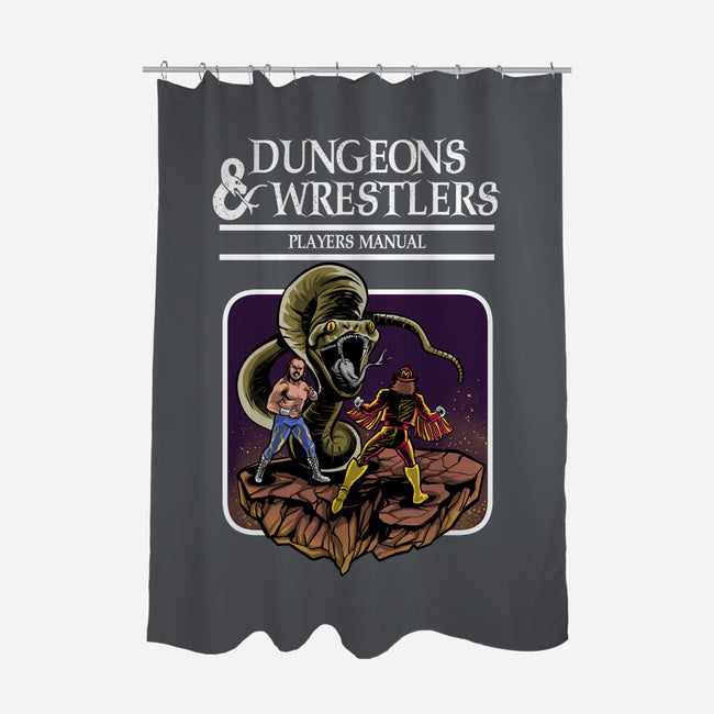 Dungeons And Wrestlers-None-Polyester-Shower Curtain-zascanauta