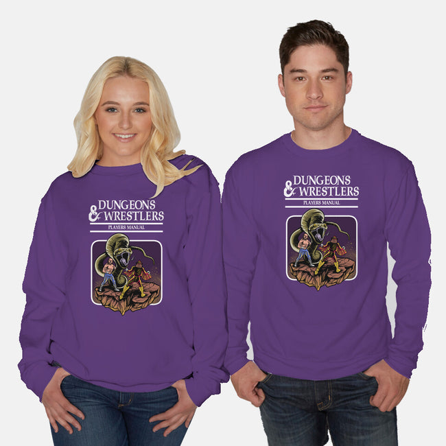 Dungeons And Wrestlers-Unisex-Crew Neck-Sweatshirt-zascanauta