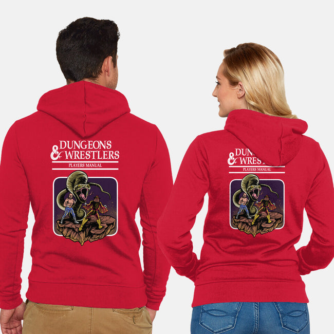 Dungeons And Wrestlers-Unisex-Zip-Up-Sweatshirt-zascanauta