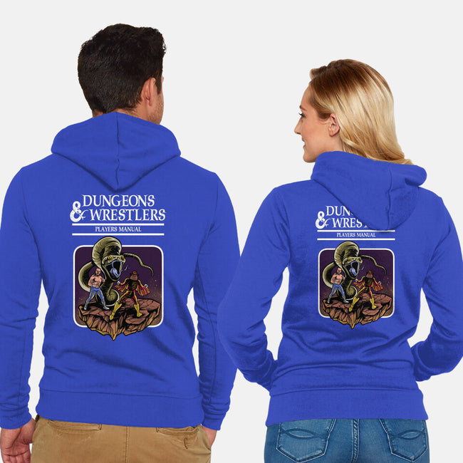 Dungeons And Wrestlers-Unisex-Zip-Up-Sweatshirt-zascanauta