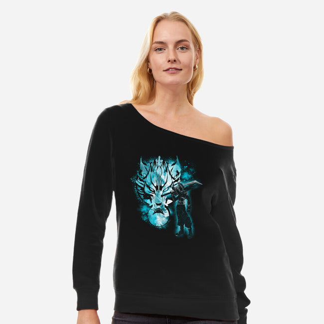 The Former Soldier-Womens-Off Shoulder-Sweatshirt-kharmazero