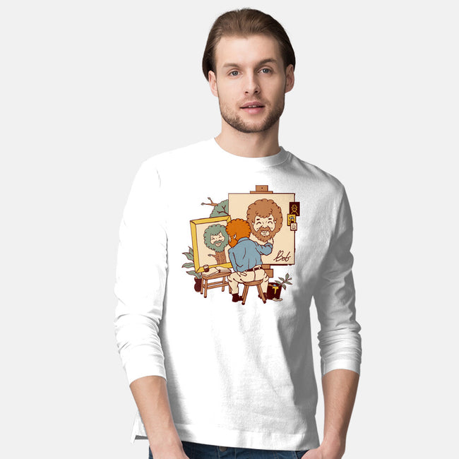 Happy Triple Portrait-Mens-Long Sleeved-Tee-vp021