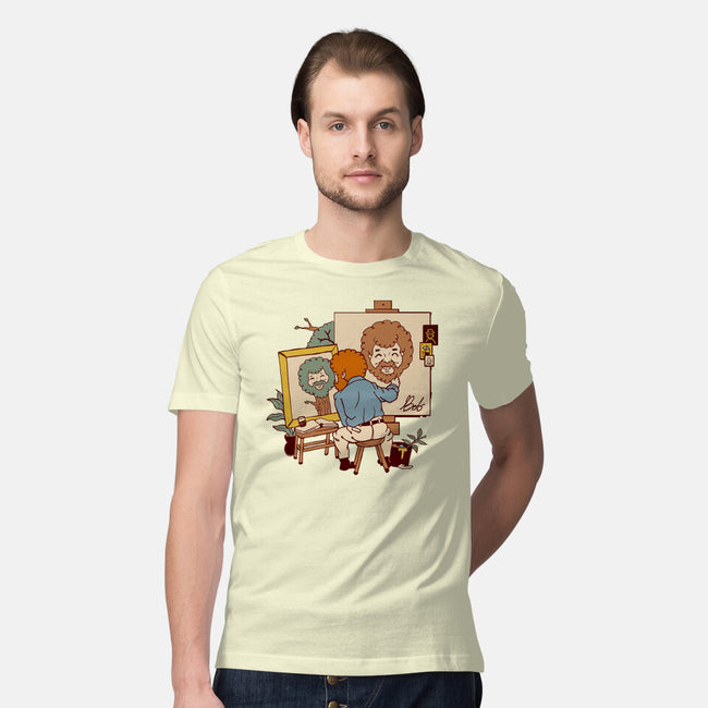 Happy Triple Portrait-Mens-Premium-Tee-vp021