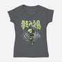 The Hero Awakes Again-Womens-V-Neck-Tee-demonigote