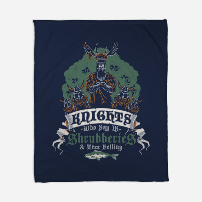 Knightly Shrubberies And Tree Felling-None-Fleece-Blanket-Nemons