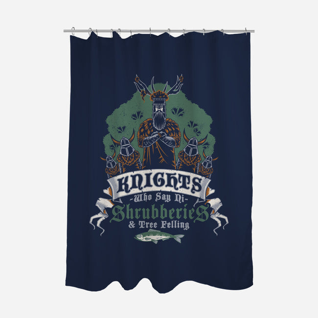 Knightly Shrubberies And Tree Felling-None-Polyester-Shower Curtain-Nemons