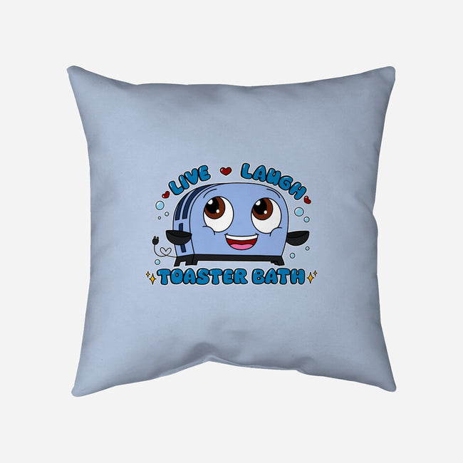 Live Laugh Toaster Bath-None-Removable Cover-Throw Pillow-Alexhefe