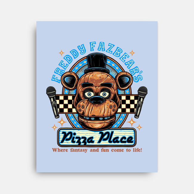 Freddy’s Pizza Place-None-Stretched-Canvas-momma_gorilla