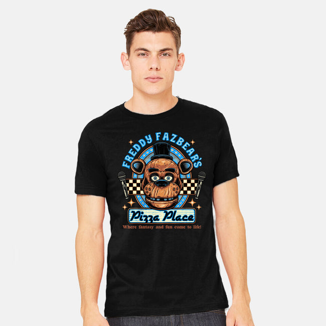 Freddy’s Pizza Place-Mens-Heavyweight-Tee-momma_gorilla