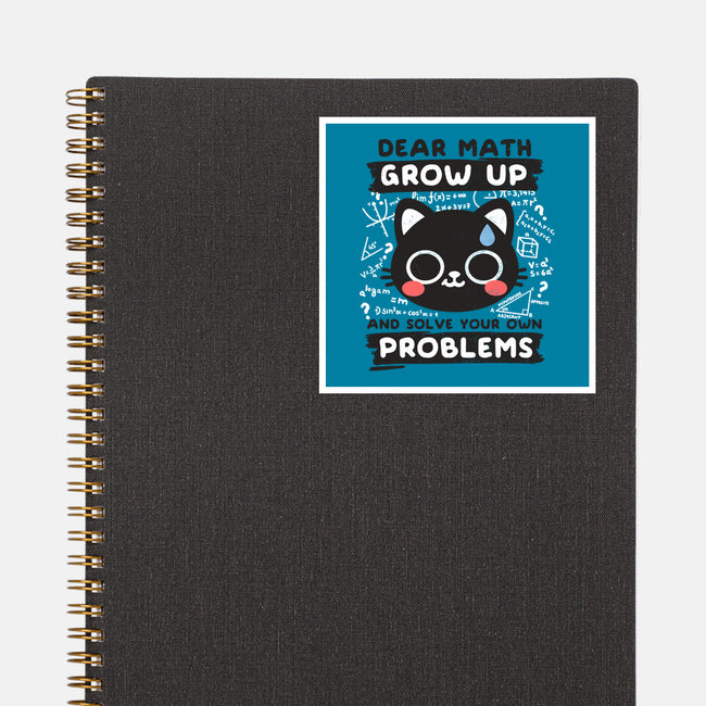 Math Confused Cat-None-Glossy-Sticker-NemiMakeit