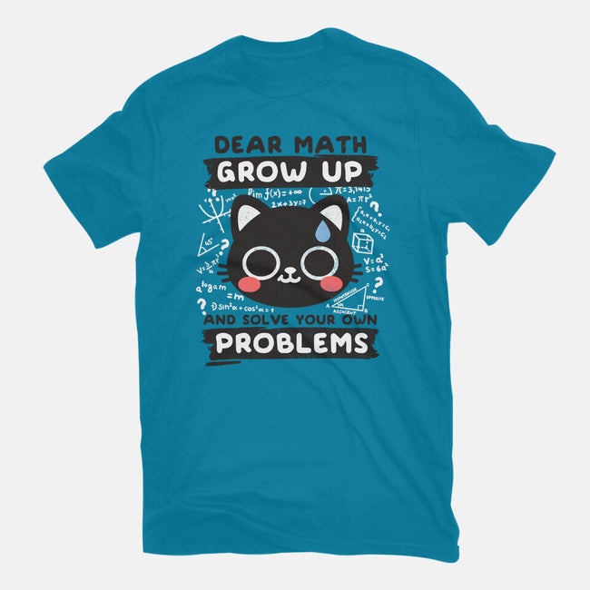 Math Confused Cat-Unisex-Basic-Tee-NemiMakeit