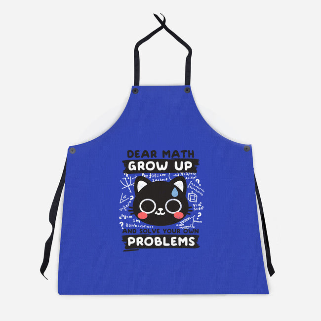 Math Confused Cat-Unisex-Kitchen-Apron-NemiMakeit